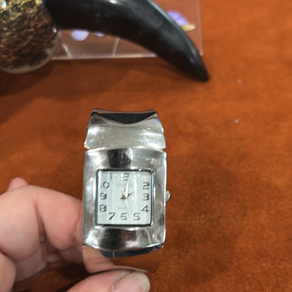 Studio 2 Silver Rectangular Cuff Watch - image 5